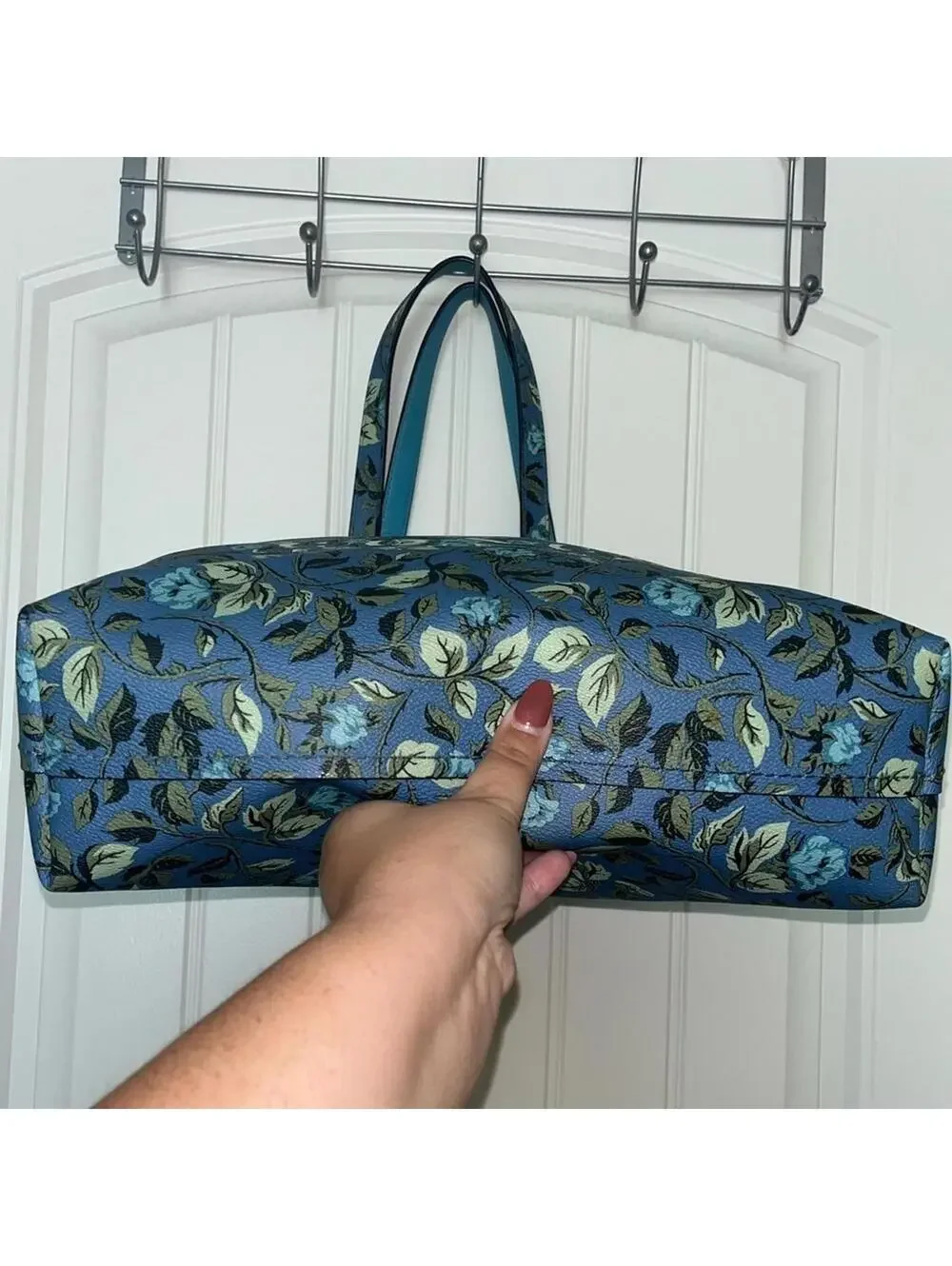 COACH Floral Print Coach Highline Tote Slate/Silver One Size